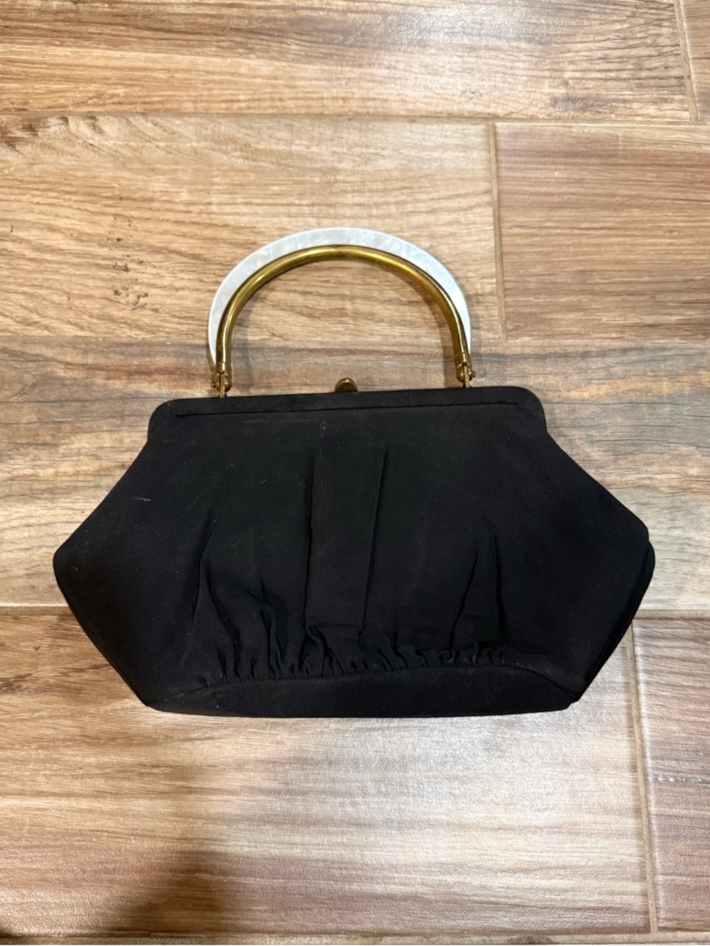 Vintage Ingber Evening Bag with Pearlized Lucite Handle